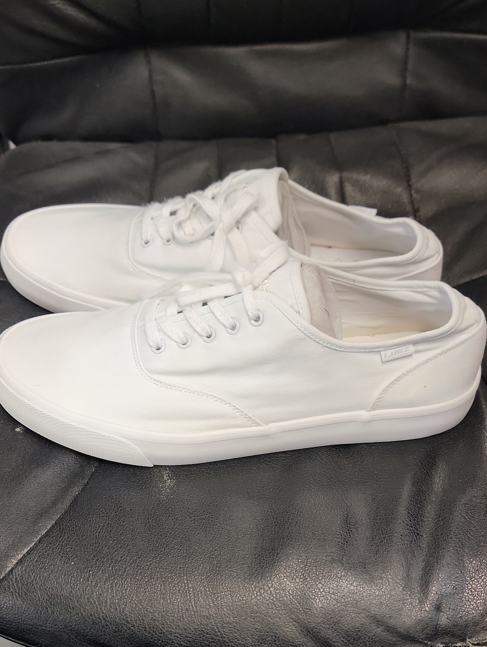 Lugz Men's White Low-Top Canvas Sneakers